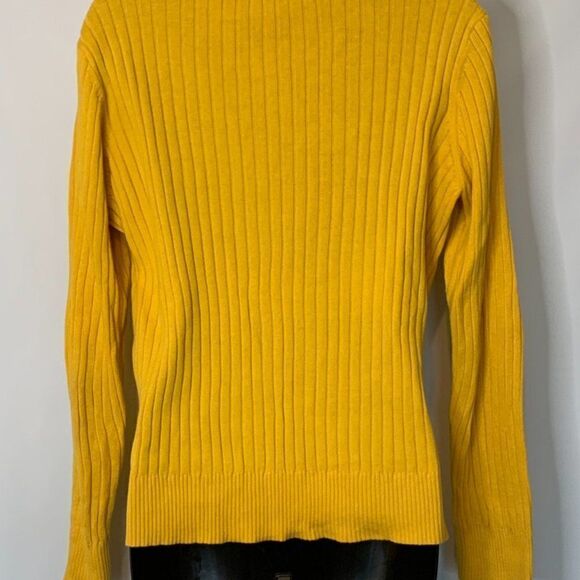 Lauren Jeans Company Ribbed V Neck Long Sleeve Sweater - Picture 4 of 8